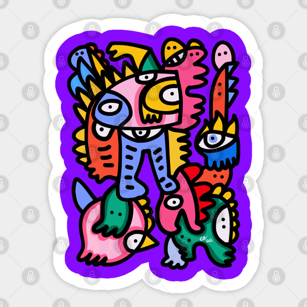 Graffiti Pop Cool Monsters Sticker by signorino